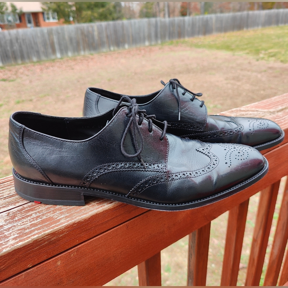 LLoyd Germany Farrow  Black Leather Oxford Brogue Dress Shoes MNS SZ 11.5